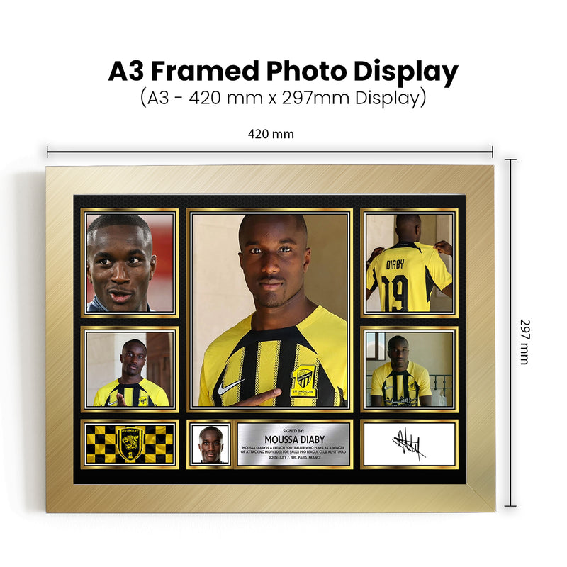 Moussa Diaby Limited Edition Signed Football Poster Print