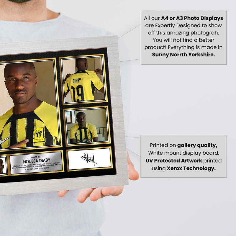 Moussa Diaby Limited Edition Signed Football Poster Print