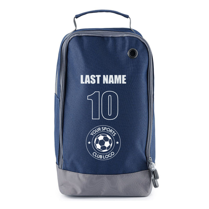 Football Boot Bags for Kids – Durable Personalized Sports Bag with Horizontal Name, Custom Logo & Number
