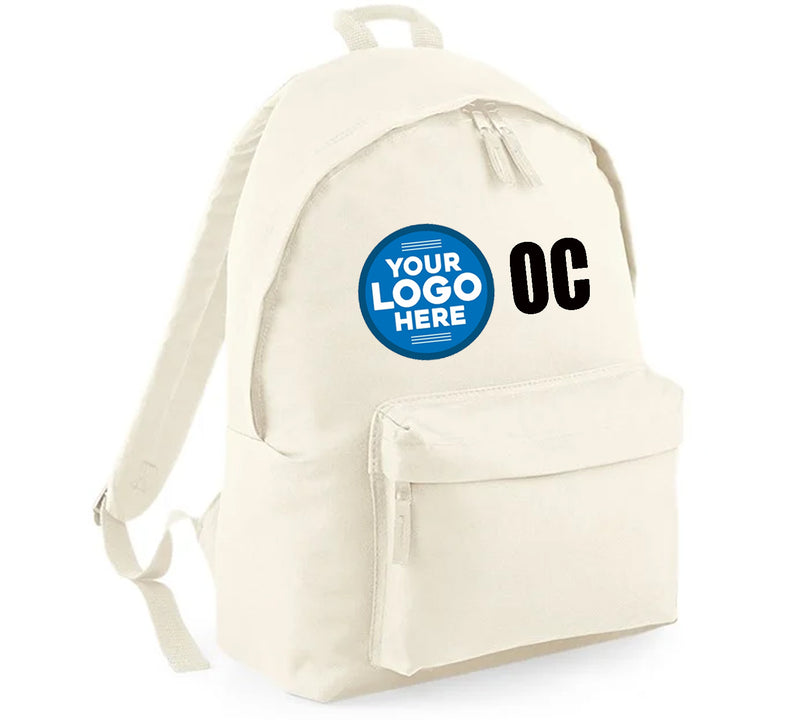 CUSTOM PRINTED BACKPACK SCHOOL ANY LOGO AND/ OR INITIALS FULLY PERSONALISED