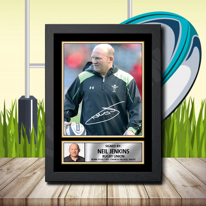 Neil Jenkins 1 Printed Signature Rugby Star Poster Print Framed Wall Art Gift – Neil Jenkins 1 Printed Signature Rugby Star Poster Print