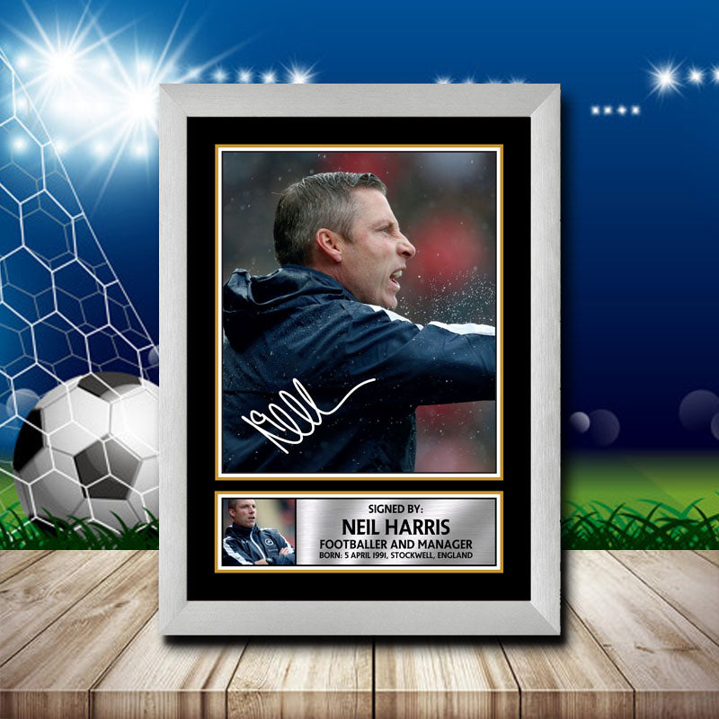 Neil Harris 1 Printed Signature Footballers Star Poster Print Framed Wall Art Gift – Neil Harris 1 Printed Signature Footballers Star Poster Print
