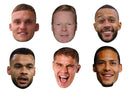Netherlands Football Stars Face Mask Multipack – 6 Netherlands Football Star Inspired Masks – Funny Football Party Accessories, Match Day Fancy Dress & Sports Fan Photo Booth Props