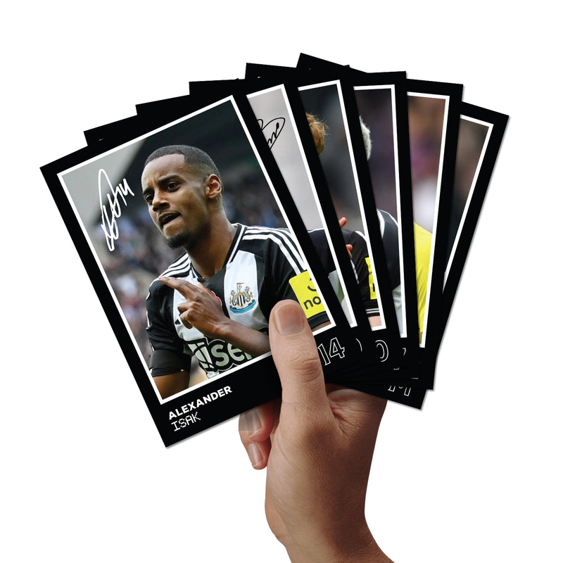 Newcastle Players SIGNED A6 Poster Pack 2 - 6 Autographed Poster Print Cards (Isak, Guimares, Gordon, Joelinton, Pope, Howe)