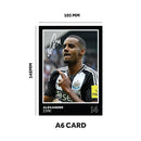 Newcastle Players SIGNED A6 Poster Pack 2 - 6 Autographed Poster Print Cards (Isak, Guimares, Gordon, Joelinton, Pope, Howe)