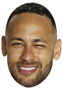 Neymar Jr Face Mask – Brazil Football Star Inspired Card Face Mask, Soccer Fan Party Accessory, Match Day Supporter Prop, Sports Fan Gift