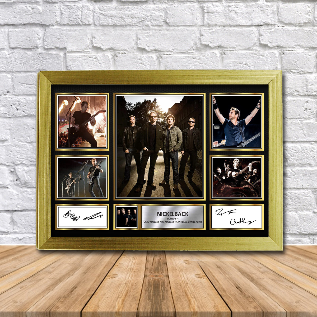 Nickelback Music Gift Framed Printed Signature Star Poster Print Wall Art Gift