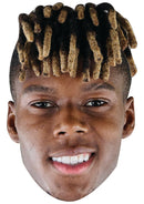 Nico Williams Face Mask – Spain Footballer Inspired Card Face Mask, Football Fan Party Accessory, Sports Fancy Dress Prop, Supporter Gift