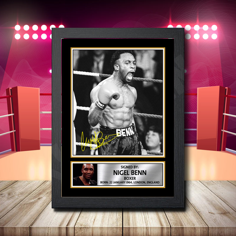 Nigel Benn Printed Signature Boxing Star Poster Print Framed Wall Art Gift – Nigel Benn Printed Signature Boxing Star Poster Print