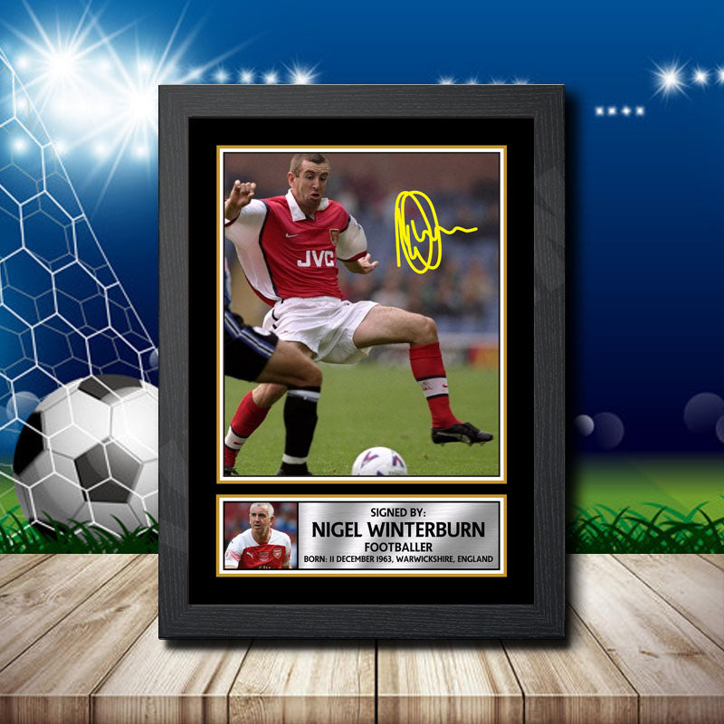 Nigel Winterburn 2 Printed Signature Footballers Star Poster Print Framed Wall Art Gift – Nigel Winterburn 2 Printed Signature Footballers Star Poster Print