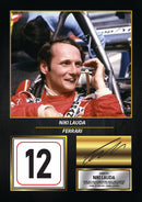 Niki Lauda Signed Poster Print – Ferrari Formula 1 Wall Art – Printed Autograph F1 Racing Memorabilia – Motorsport Legend Fan Gift Decor