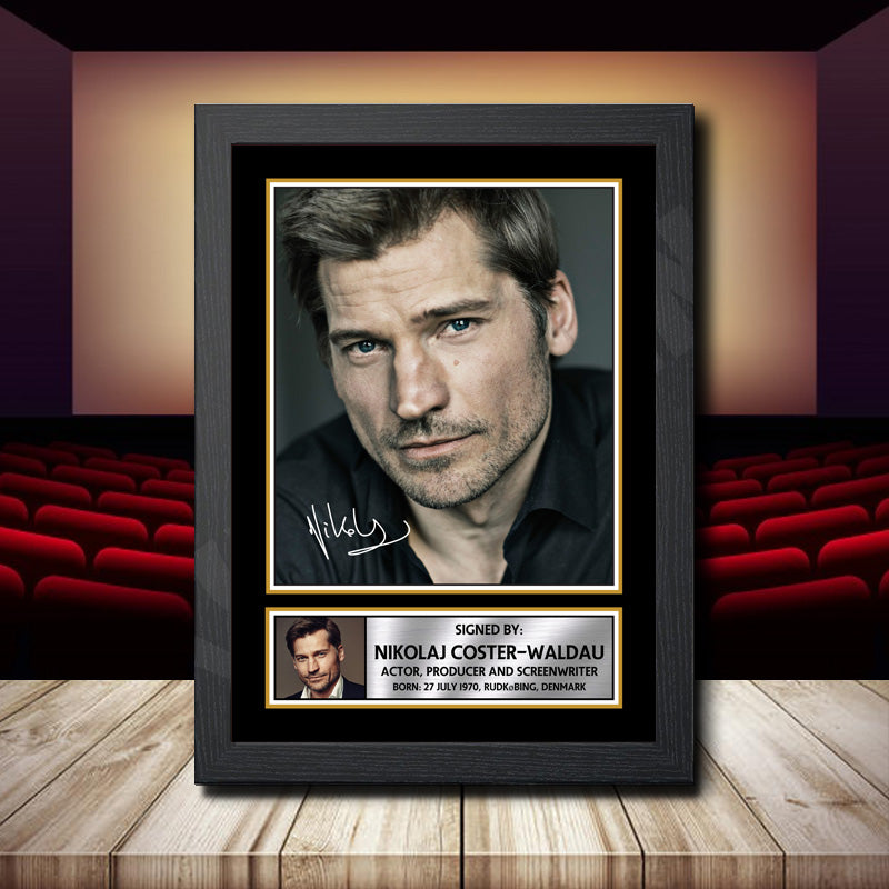 Nikolaj Coster-Waldau 2 Printed Signature Movie Star Poster Print Framed Wall Art Gift – Nikolaj Coster-Waldau 2 Printed Signature Movie Star Poster Print