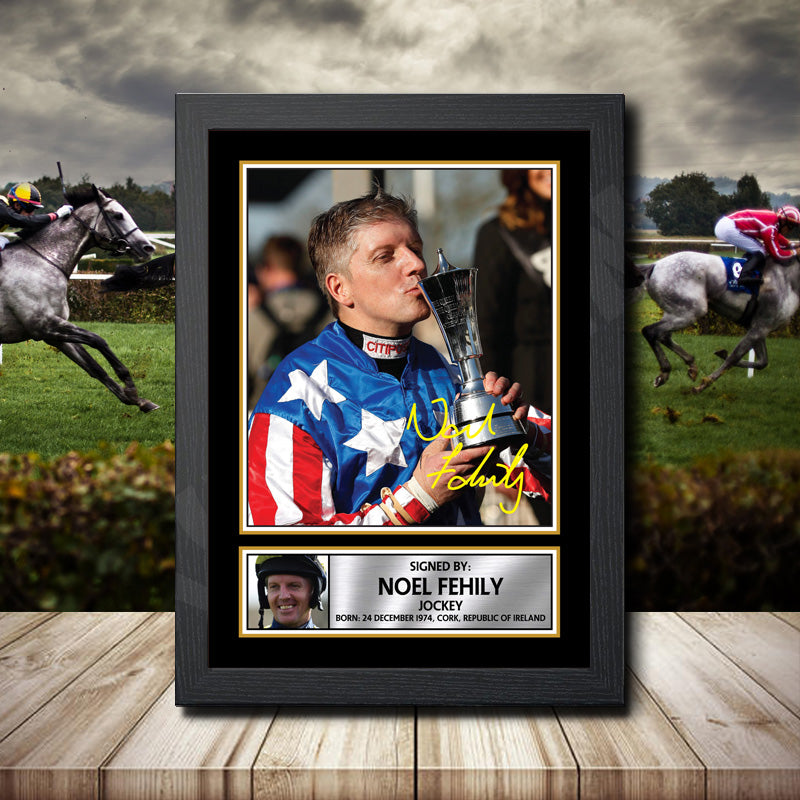 Noel Fehily Printed Signature Horse-Racing Star Poster Print Framed Wall Art Gift – Noel Fehily Printed Signature Horse-Racing Star Poster Print