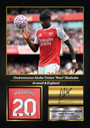 Noni Madueke Arsenal Signed Poster Print – Football Wall Art – Printed Autograph Soccer Memorabilia – Arsenal & England Fan Gift Decor