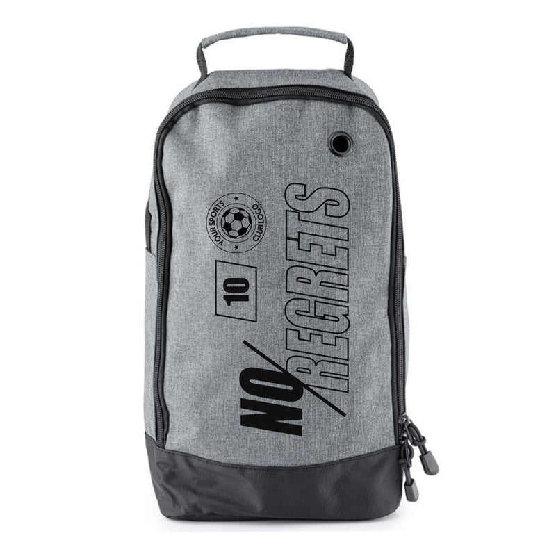 Football Boot Bags for Kids – No Regrets - Durable Personalized Sports Bag with Custom Logo and Number