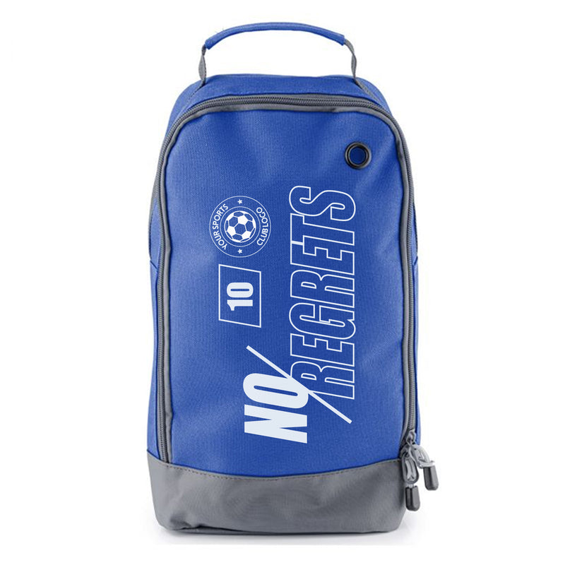 Football Boot Bags for Kids – No Regrets - Durable Personalized Sports Bag with Custom Logo and Number