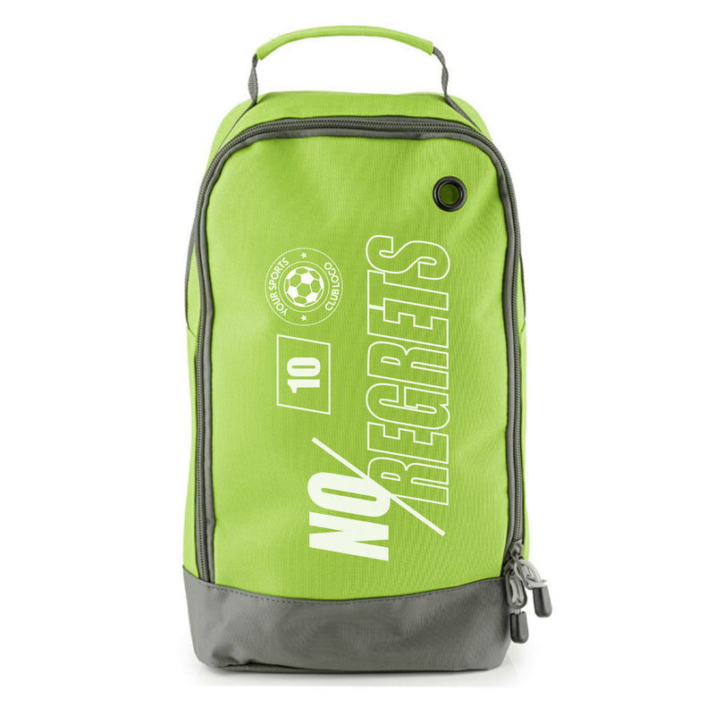Football Boot Bags for Kids – No Regrets - Durable Personalized Sports Bag with Custom Logo and Number