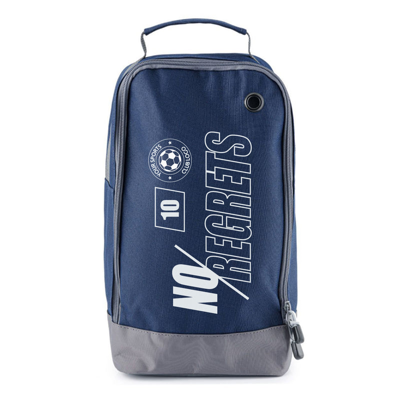 Football Boot Bags for Kids – No Regrets - Durable Personalized Sports Bag with Custom Logo and Number