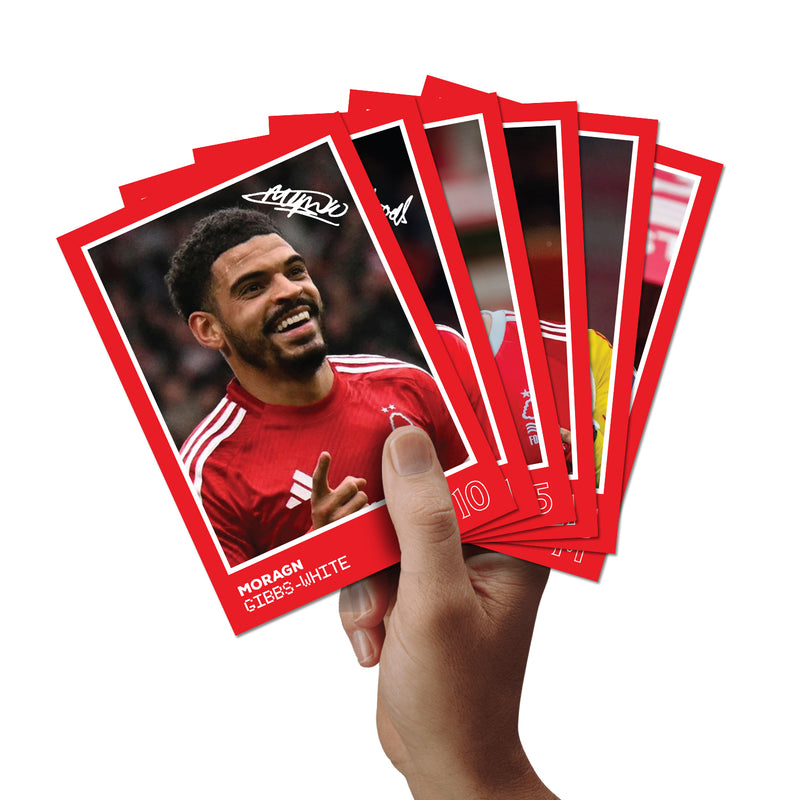 Nottingham Forest Players SIGNED A6 Poster Pack 2 - 6 Autographed Poster Print Cards (Gibbs-White, Wood, Elanga, Murillo, Sels, Santo)