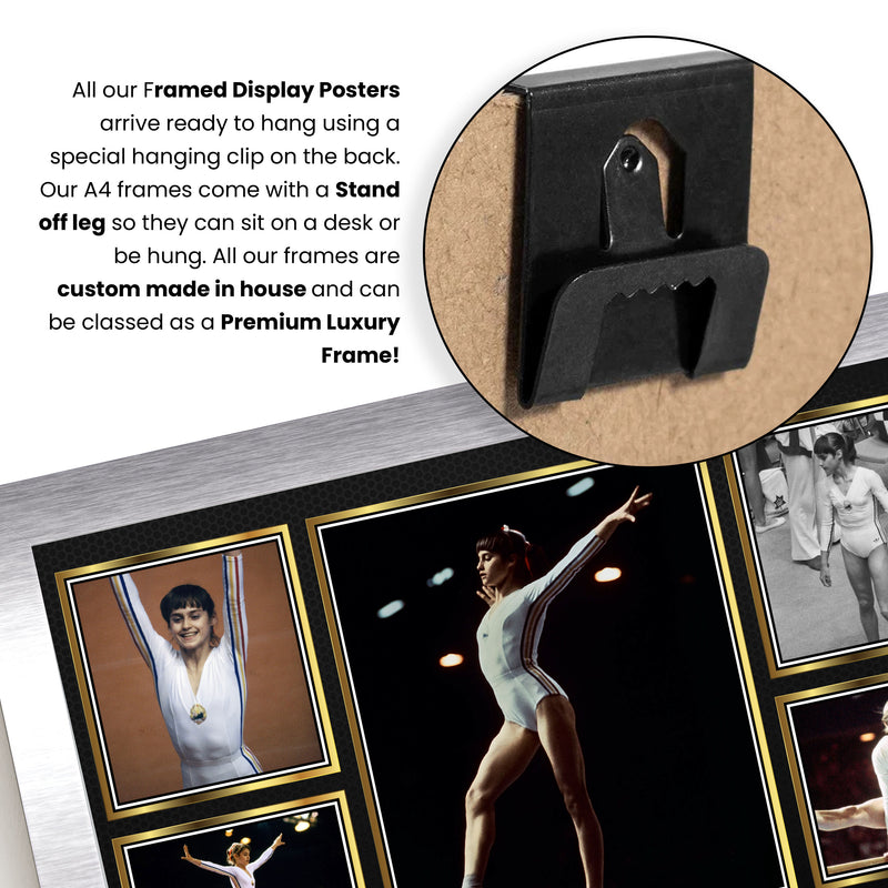 Nadia CoMAneci Olympians Framed Autographed Print - Limited Edition Autograph Fan Gift – Collectible Memorabilia Merchandise