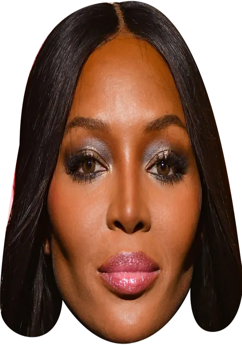 Naomi Campbell 2025 Celebrity Face Mask Fancy Dress Cardboard Costume Mask