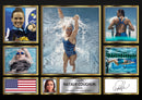 Natalie Coughlin Olympians Framed Autographed Print - Limited Edition Autograph Fan Gift – Collectible Memorabilia Merchandise