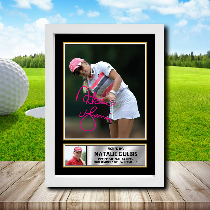 Natalie Gulbis 2 Golf Printed Signature Poster Print Gift