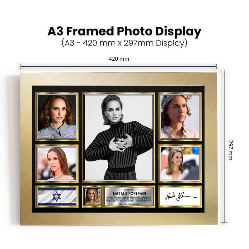 Natalie Portman Actors Framed Autographed Print - Limited Edition Autograph Fan Gift – Collectible Memorabilia Merchandise