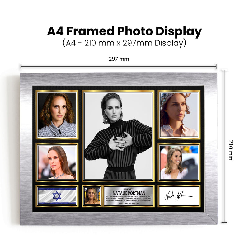 Natalie Portman Actors Framed Autographed Print - Limited Edition Autograph Fan Gift – Collectible Memorabilia Merchandise