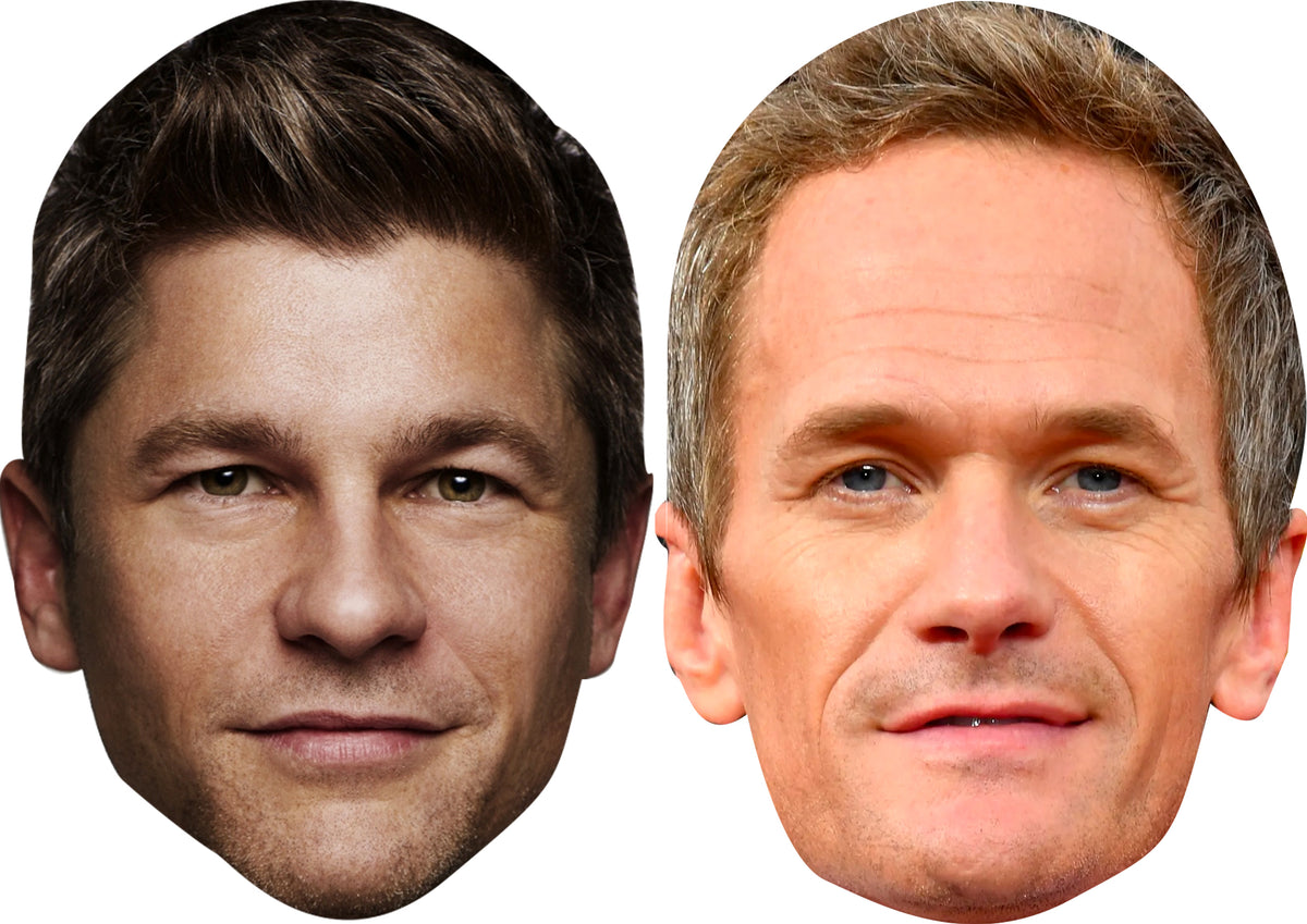 Neil Patrick Harris and David Burtka Celebrity Couple Party Face Mask Pack – Neil Patrick Harris and David Burtka Couple Party Face Mask Pack