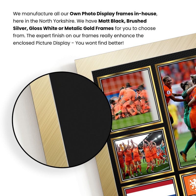 Netherland Ladies Football Teams Framed Autographed Print - Limited Edition Autograph Fan Gift – Collectible Memorabilia Merchandise