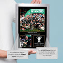 Newcastle United Carabao Cup 2025 Signed Poster Print – Wembley Trophy Celebration Wall Art with Team Photo – Premier League Memorabilia for Fans & Collectors