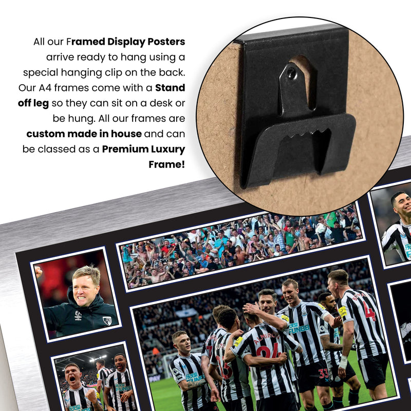 Newcastle United Premier League Football Team Framed Autographed Print - Limited Edition Autograph Fan Gift – Collectible Memorabilia Merchandise