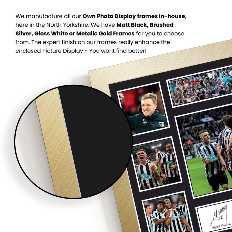 Newcastle United Premier League Football Team Framed Autographed Print - Limited Edition Autograph Fan Gift – Collectible Memorabilia Merchandise