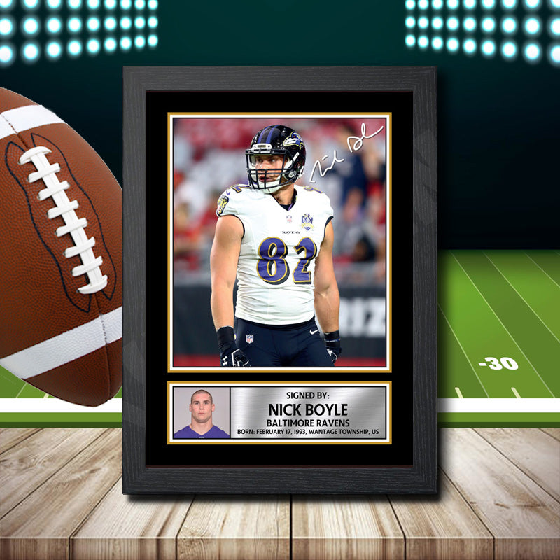 Nick Boyle 2 – Printed Signature NFL Star Print – Nick Boyle 2