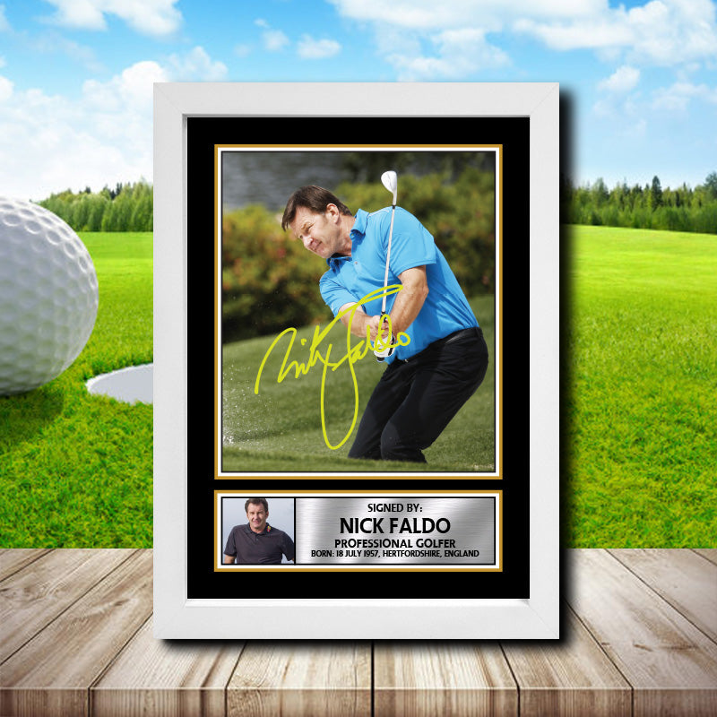 Nick Faldo 2 Golf Printed Signature Poster Print Gift