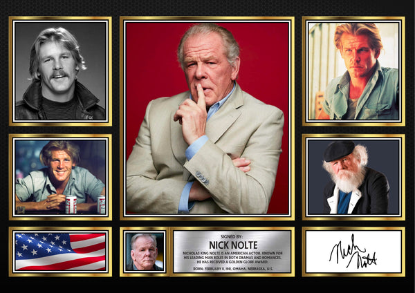 Nick Nolte – Printed Signature Television Star Print – Reproduction Print