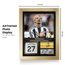 Nick Woltemade Printed Signed Poster – Newcastle United FC & Germany Forward Tribute Wall Art with Jersey & Bio Plaque – Premier League Football Memorabilia for Fans & Collectors