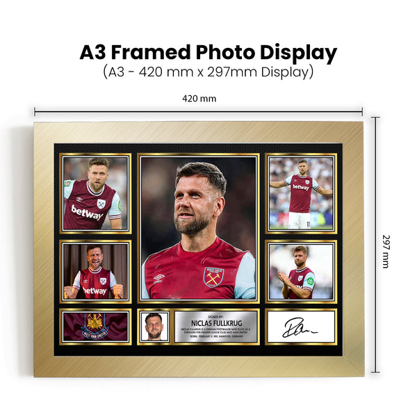 Niclas Fullkrug Printed Signature Football Poster Print