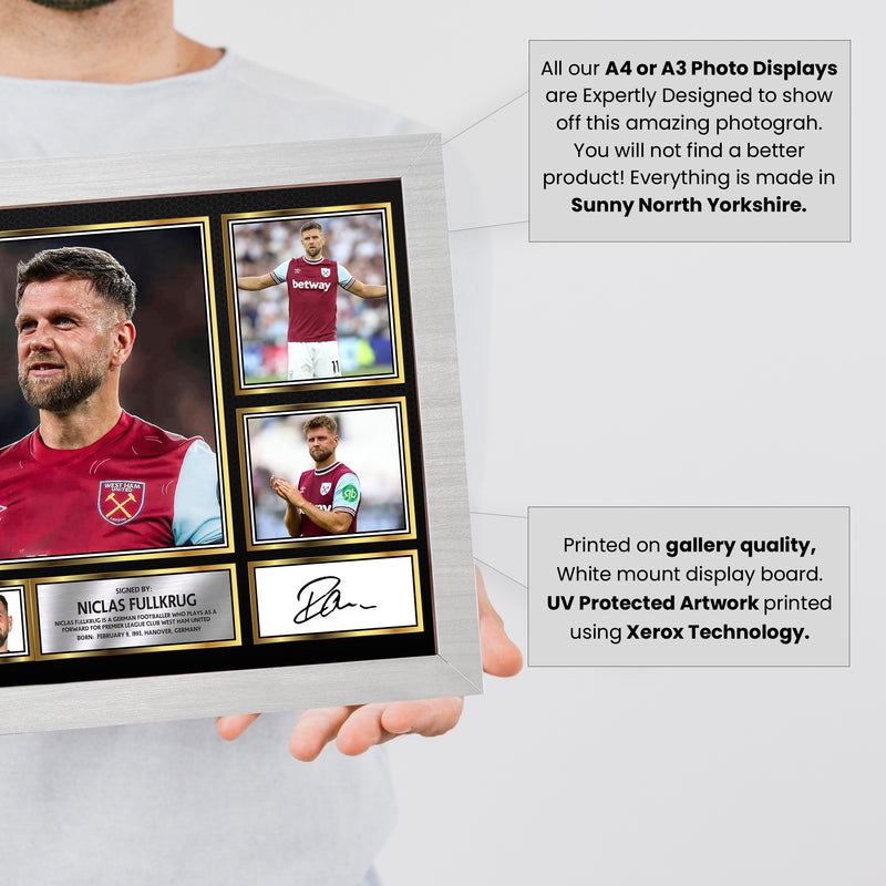 Niclas Fullkrug Limited Edition Signed Football Poster Print