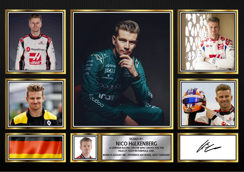 Nico Hülkenberg F1 Driver Limited Edition Signed Gift Poster Print Artwork Display