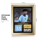 Nico O'Reilly Signed Football Memorabilia – Framed Autograph Display with Manchester City & England Tribute – Collector’s Gift