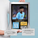 Nico O'Reilly Signed Football Memorabilia – Framed Autograph Display with Manchester City & England Tribute – Collector’s Gift