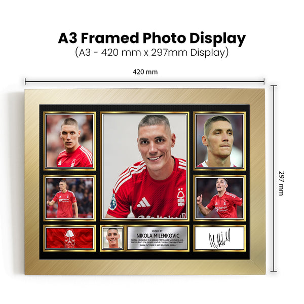 Nikola Milenkovic Printed Signature Football Poster Print