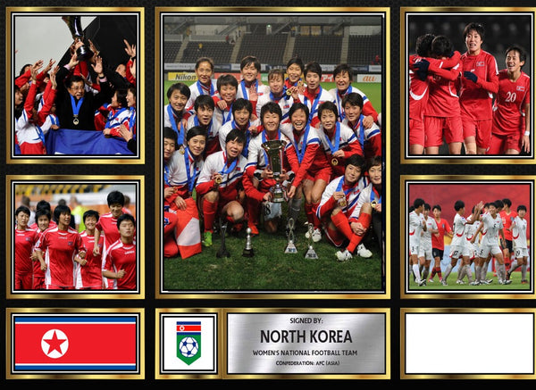 North Korea Ladies Football Teams Framed Printed Signature Print – Fan Gift – Wall Art