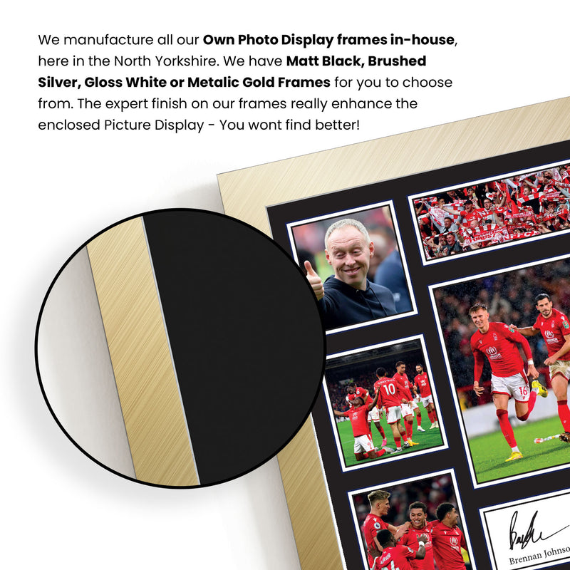 Nottingham Forest Premier League Football Team Framed Autographed Print - Limited Edition Autograph Fan Gift – Collectible Memorabilia Merchandise