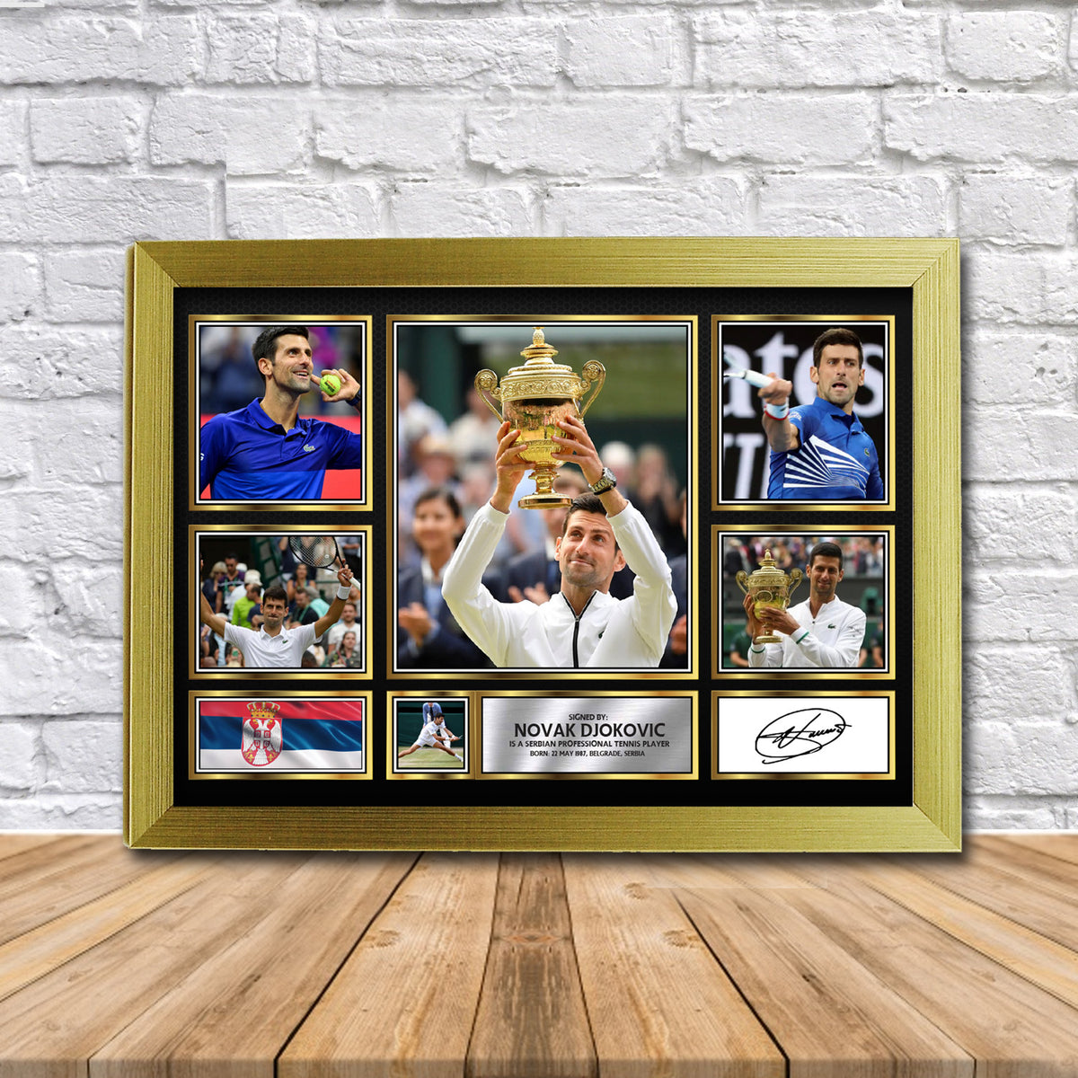 Novak Djokovic Tennis Gift Framed Printed Signature Star Poster Print Wall Art Gift – Novak Djokovic Tennis Gift Framed Printed Signature Star Poster Print Wall Art