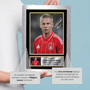 Oleksandr Zinchenko Printed Autograph Poster – Ukraine & Nottingham Forest Football Star Wall Art – Soccer Player Memorabilia Poster Print
