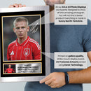 Oleksandr Zinchenko Printed Autograph Poster – Ukraine & Nottingham Forest Football Star Wall Art – Soccer Player Memorabilia Poster Print