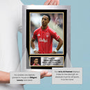 Omari Hutchinson Printed Autograph Poster – England & Nottingham Forest Football Star Wall Art – Soccer Player Memorabilia Poster Print